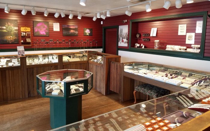 Interior of Mountain Jewelers in Newland, North Carolina